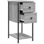 vidaXL Tables de chevet 2 Pièces sonoma gris 32x42x70cm bois d'ingénierie