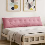 vidaXL Coussin de Dos Rose 200 x 50 cm Tissu en velours côtelé