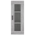 vidaXL Buffet haut Sonoma gris 34 5x34x180 cm Bois d'ingénierie