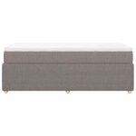 vidaXL Sommier à lattes de lit avec matelas Taupe 90x200 cm Tissu