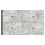 vidaXL Cadre de lit avec rangement avec tiroir Gris béton 120 x 190 cm