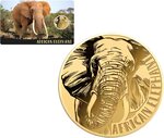 Pièce de monnaie en Or 3000 Francs g 0.031 (1/1000 oz) Millésime 2024 Gold Gift AFRICAN ELEPHANT 1/1000