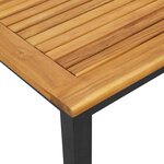 vidaXL Tables de jardin Naturel et noir 45 x 45 x 38 cm