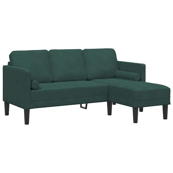 vidaXL Ensemble de Canapés Vert foncé 173 x 131 x 67 cm Velours