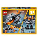 Lego creator 3-en-1 31111 le cyber drone  jeu de construction 3-en-1  incluant un cyber drone  un cyber robot et un cyber scooter