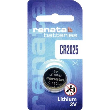 Blister de 1 Pile bouton lithium CR2025 3V 165 mAh RENATA