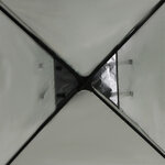Tonnelle barnum contemporain en dôme dim. 4L x 4l x 2 5H m métal époxy polyester haute densité 190T gris