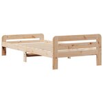 vidaXL Cadre de lit sans matelas 75x190 cm bois de pin massif