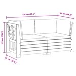 vidaXL Ensemble de canapés d'extérieur avec coussin 2 Pièce Marron
