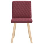 vidaXL Chaises à manger lot de 2 rouge bordeaux tissu