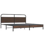 vidaXL Cadre de lit en métal sans matelas chêne marron 193x203 cm
