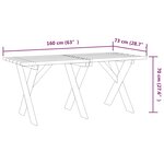Vidaxl table de jardin 160x73x70 cm bois de pin imprégné
