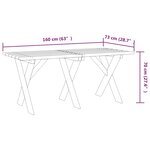 vidaXL Table de jardin 160x73x70 cm Bois de pin imprégné