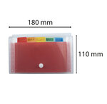 Trieur Pocket 6 Compartiments En Polypropylène Crystal - 11x18cm - Cristal - X 5 - Exacompta