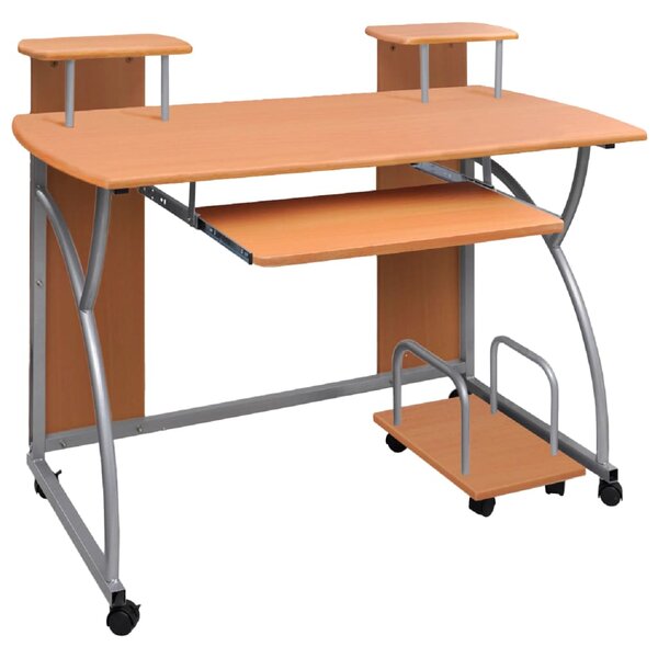 vidaXL Bureau d'ordinateur Marron 110x52x88 5 cm Bois d’ingénierie