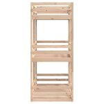 vidaXL Lit superposé triple 90x200 cm bois de pin massif