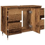 vidaXL Armoire de salle de bain vieux bois 80x33x60 cm bois ingénierie