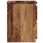 vidaXL Tables de chevet 2 Pièces vieux bois 30x30x40 cm bois d'ingénierie