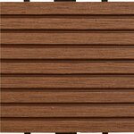 vidaXL Carreau de terrasse 22 Pièces 30 x 30 cm 2 m² WPC Marron