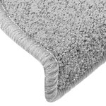 vidaXL Tapis d'escalier 30 pièces 65 x 24 x 4 cm Gris clair Demi-rond Grand