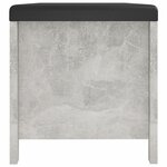 vidaXL Boîte de rangement avec coussin gris béton 105x40x45 cm
