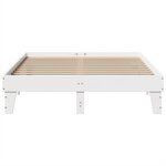 vidaXL Cadre de lit sans matelas blanc 140x200 cm bois de pin massif