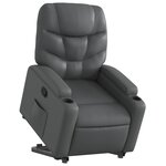 vidaXL Fauteuil inclinable Gris Similicuir