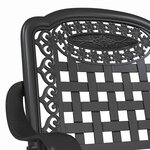 vidaXL Chaise de jardin 2 Pièces Noir 55 x 56 5 x 91cm Aluminium