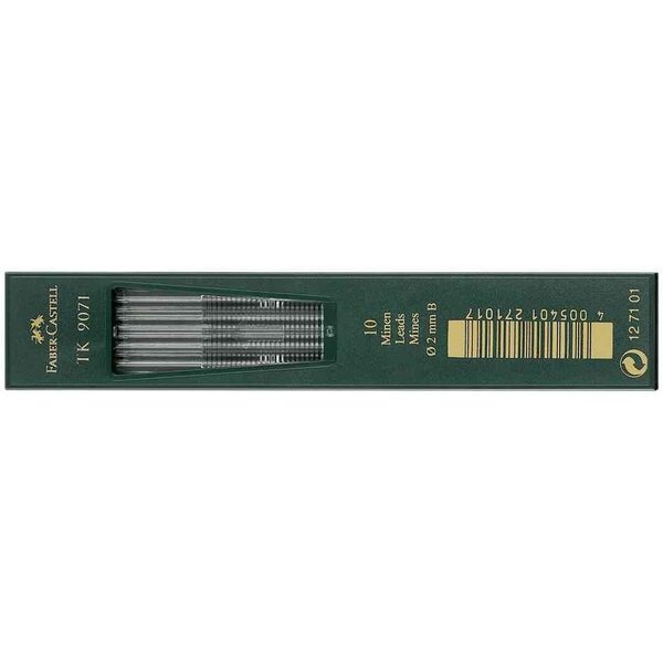 Boite de 10 mines tk 9071 diam 2 mm 3b x 5 faber-castell