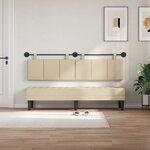 vidaXL Tête de lit suspendue Crème Tissu