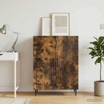 vidaXL Buffet Chêne fumé 66 x 34 5 x 89 5 cm Bois d'ingénierie