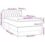 vidaXL Sommier à lattes de lit avec matelas Crème 100x200 cm Tissu