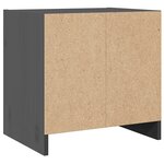 vidaXL Table de chevet Gris 40x30 5x40 cm Bois de pin massif