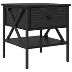 vidaXL Table de chevet Chêne noir 40x42x45 cm Bois d'ingénierie