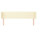 vidaXL Tête de lit avec oreilles Crème 163x23x78/88 cm Similicuir