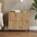 vidaXL Cabinet de chevet Chêne artisanal 62 x 34 5 x 49 5 cm
