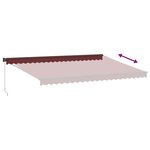 vidaXL Auvent manuel rétractable bordeaux 500x300 cm