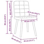 vidaXL Chaises à manger lot de 6 marron foncé tissu