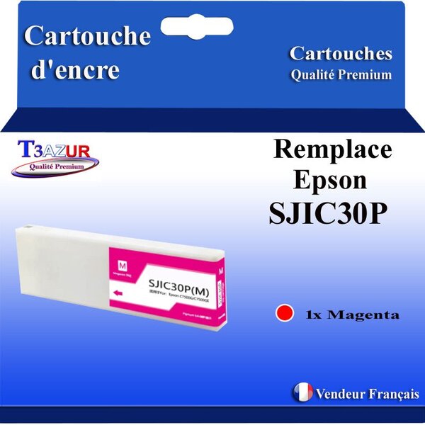Cartouche compatible avec Epson ColorWorks C7500G  C7500GE remplace Epson SJIC30P - Magenta - 294 3 ml