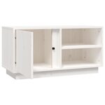vidaXL Meuble TV Blanc 80x35x40 5 cm Bois de pin massif