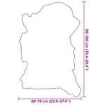 vidaXL Peau de mouton Couleur mélangée (60-70)x(90-100) cm