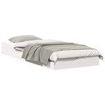 vidaXL Cadre de lit Blanc 100 x 220 cm Pin massif