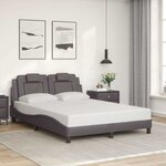 vidaXL Cadre de lit Viana sans matelas gris 140x200 cm similicuir