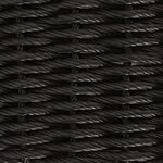vidaXL Table de Jardin Noir 55 x 55 x 37 cm Rattan PE et Verre