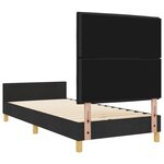 Lit vidaXL noir 100x200 cm en tissu