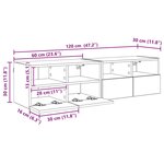 vidaXL Meubles TV muraux 2 Pièces Chêne artisanal 60 x 30 x 30 cm