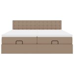 VidaXL Cadre de lit ottoman et matelas cappuccino 180x200cm similicuir