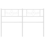 vidaXL Tête de lit de remplacement métal blanc 160 cm