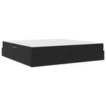 vidaXL Lit avec rangement et matelas Noir 200 x 200 cm Velours