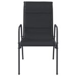 vidaXL Chaises de jardin lot de 2 Acier et textilène Noir